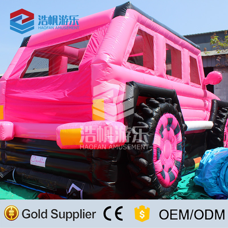 Commercial Adult Large Bounce House Pink Monster Truck Inflatable Car Bouncy Castle Combo Jumping Castle