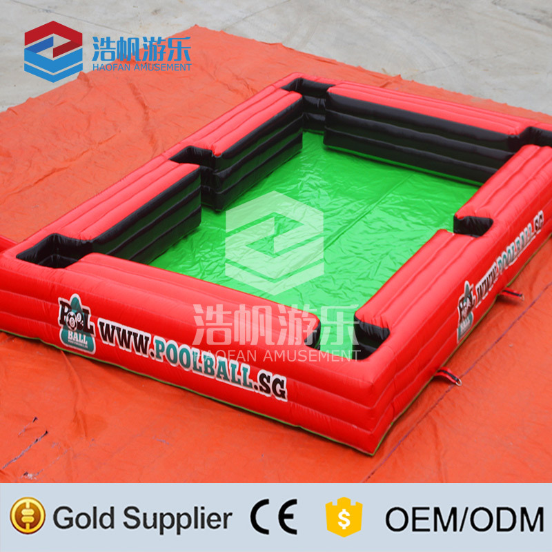 Outdoor Customized Inflatable Pool Sports Games Soccer Inflatable Land Billiards Table Football Snooker