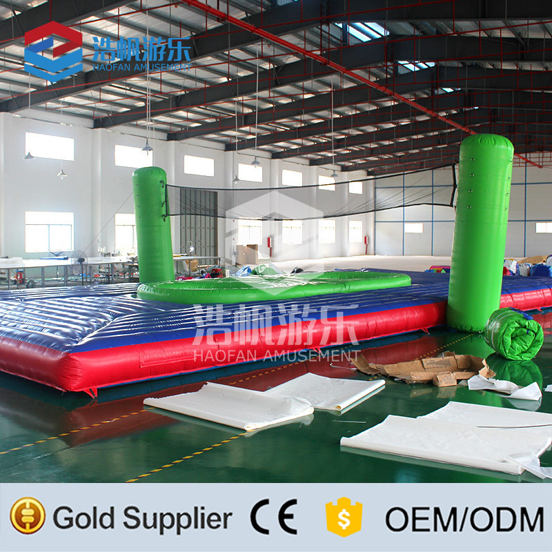 CE Certified Water Play Giant Inflatable Beach Volleyball Court Inflatable Volleyball Field For Sale