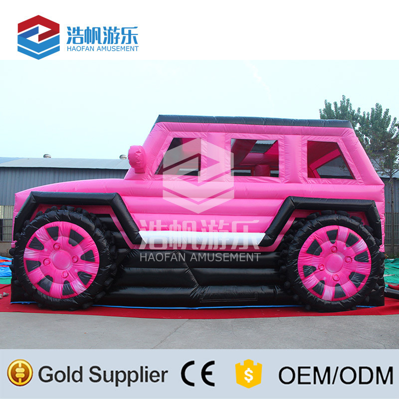 Commercial Adult Large Bounce House Pink Monster Truck Inflatable Car Bouncy Castle Combo Jumping Castle