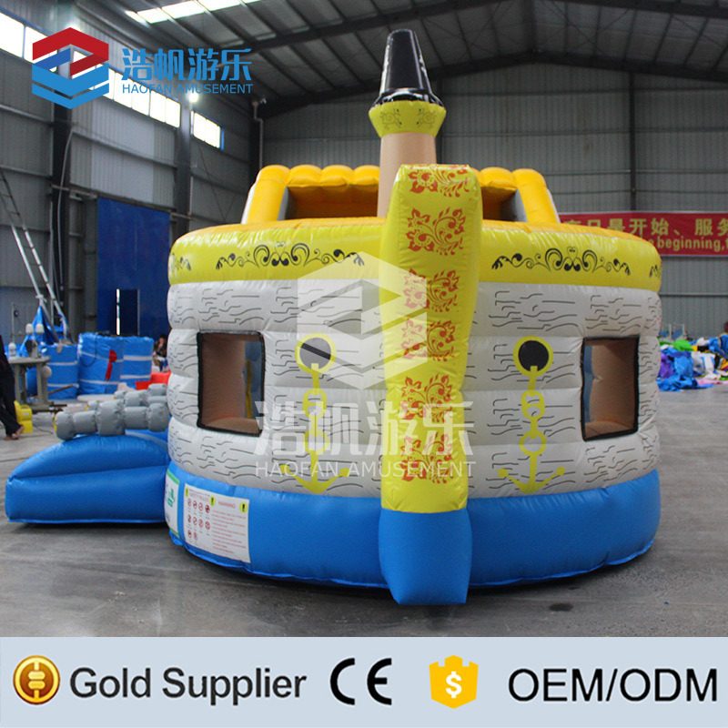 Commercial Grade Kids Inflatable Pirate Ship With Slide Inside Meeting From China Zhengzhou Inflatable Factory