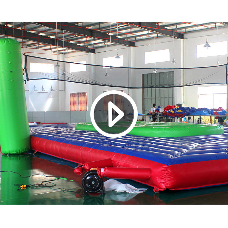 CE Certified Water Play Giant Inflatable Beach Volleyball Court Inflatable Volleyball Field For Sale