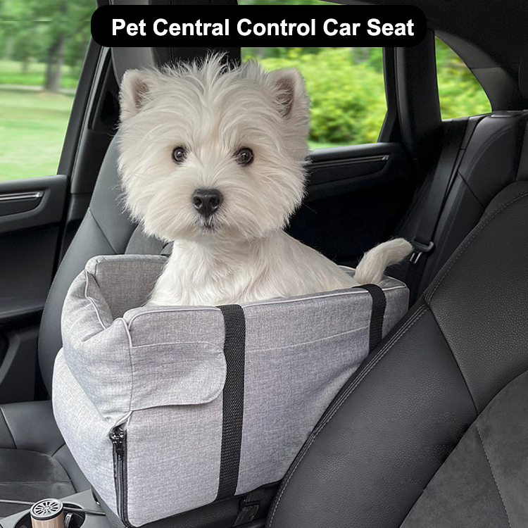 Customized Portable Travel Car Center Console Armrest Pet Seat Cover Dog Booster Seat