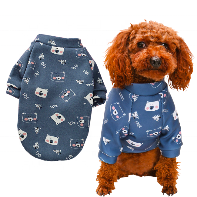 Custom Cartoon Dog Clothes Comfortable Plus Fleece Ropa Para Perro Puppy Teddy Pet Hoodie