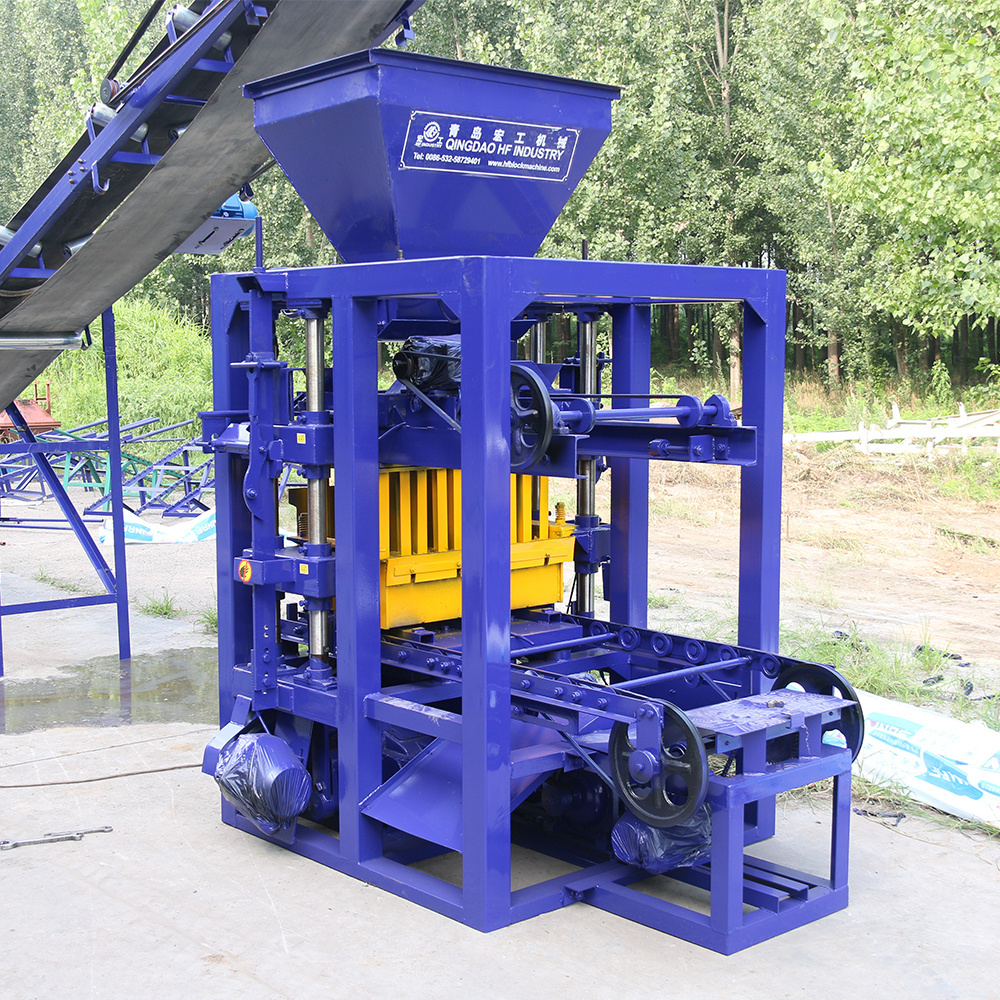 QT4-26 china semi-automatic concrete cement paver brick block making machine in jamaica for sale