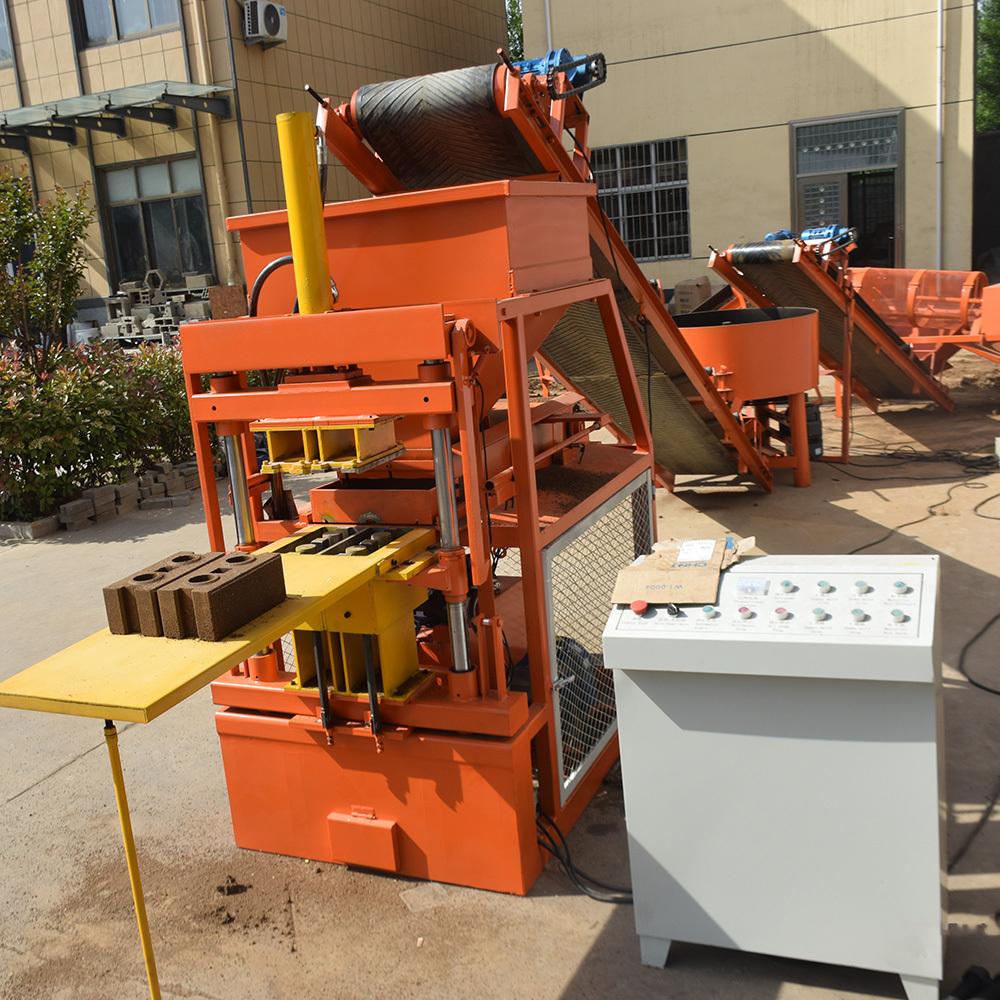 HF2-10 Hydraulic Clay Brick Press Machine Earth Interlocking Stabilised soil interlocking brick machine