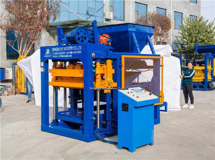 QT4-25 automatic hollow block making machine Brick Production Line  Building Block Machine