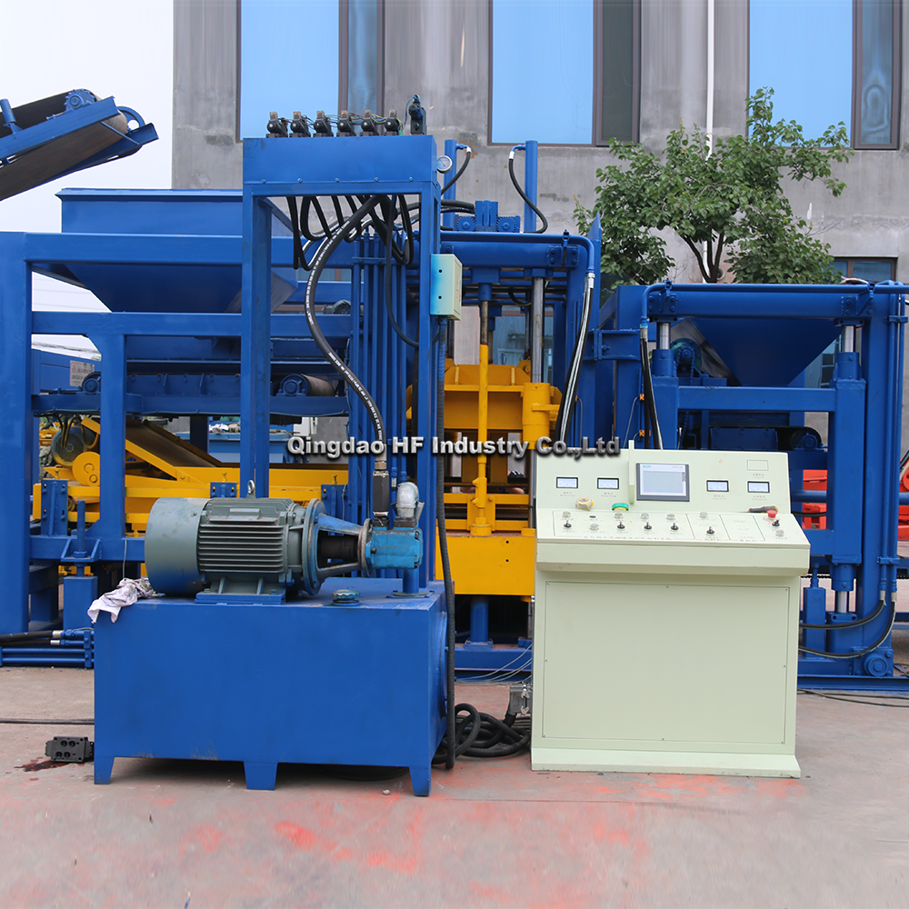 QT10-15 Hydraulic Brick Press Machine Interlocking concrete hollow Block Machines