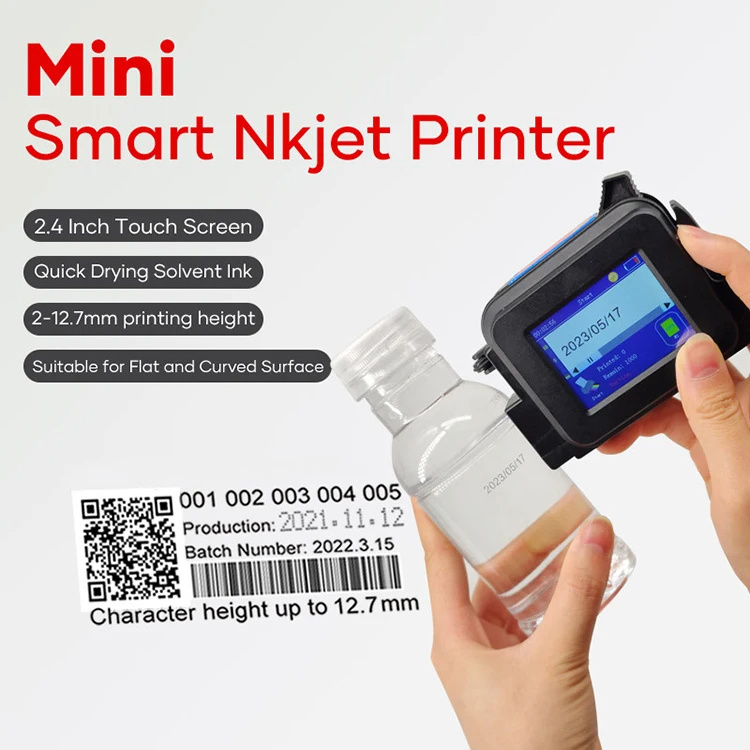 Tij 12.7 mini Portable Hand-held Laser code Printer / Batch Expiry Date Printing Machine