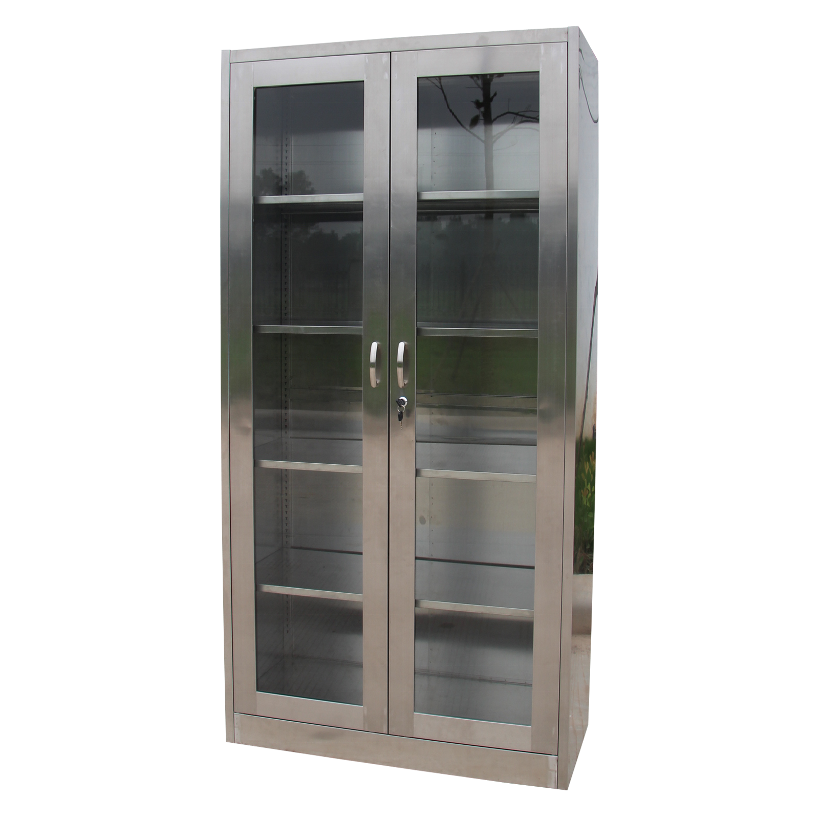 Clear View Medical Pantry Commercial Kitchen Glass Door Display Glass Stainless Steel Cabinet