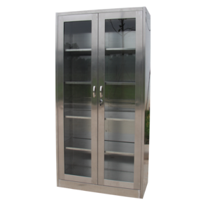 Clear View Medical Pantry Commercial Kitchen Glass Door Display Glass Stainless Steel Cabinet