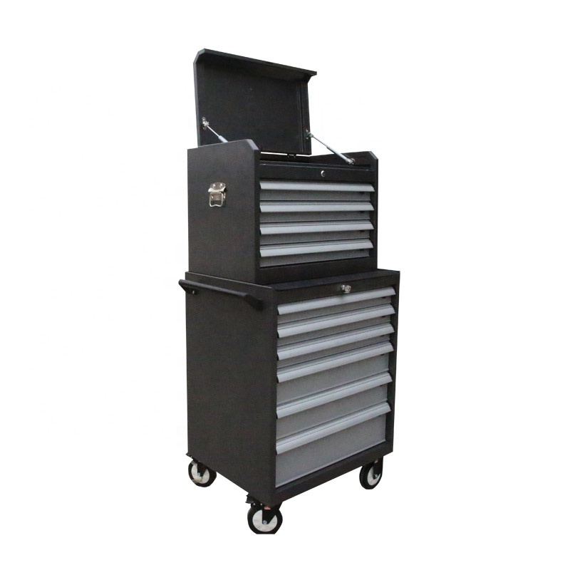 10-Drawer Rolling Tool Chest & Cabinet Storage Roller Toolbox High Capacity Mechanic Tool Organizer