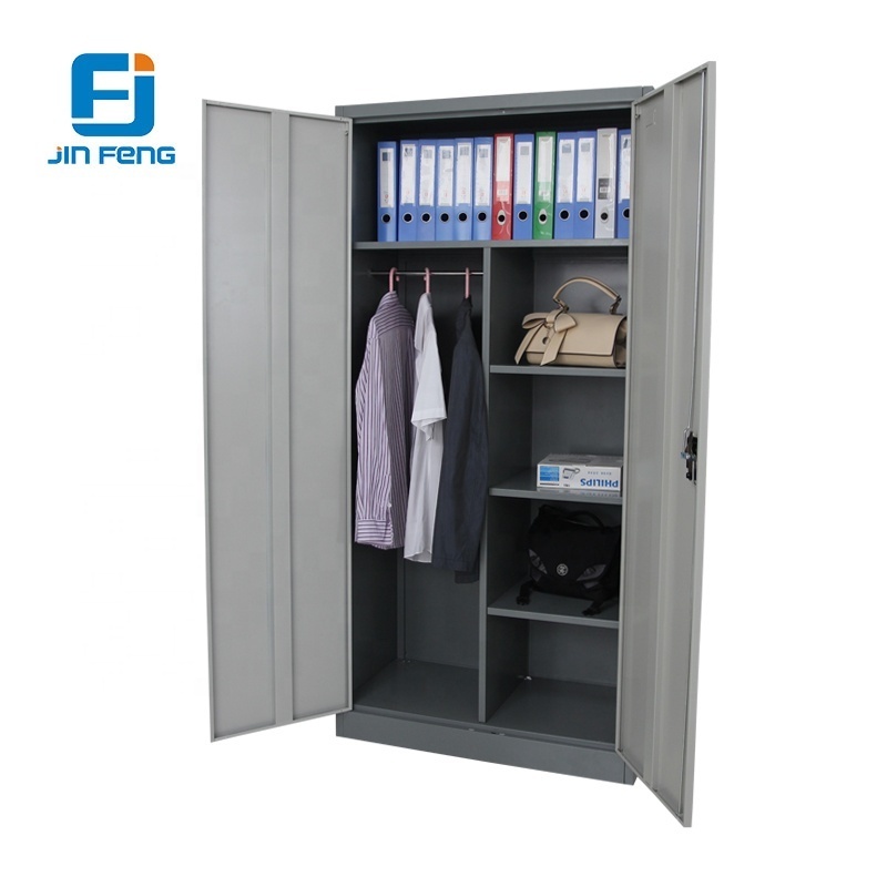 Knock Down Office Furniture Metal Two Doors Closet and Wardrobe