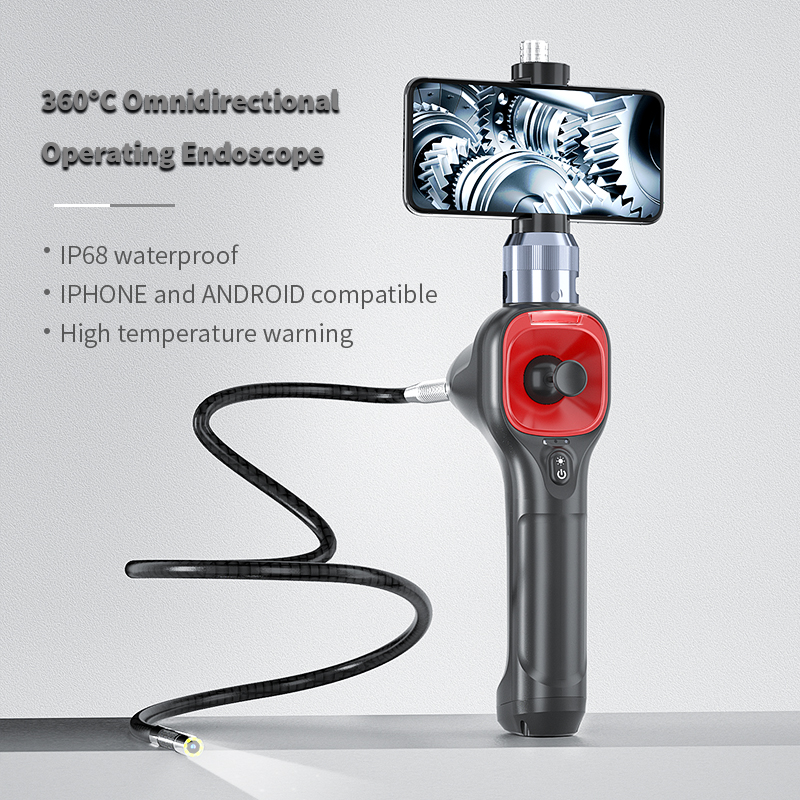 best usb endoscope engine borescope  6.2mm 4 way articulating 720 degree industrial endoscope camera endoscopic video camera