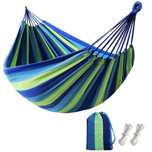 Double Brazilian Wide Hammock Cotton Fabric Travel Camping Hammock with 2 Person for Indoor or Outdoor