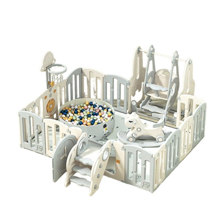 Astronaut Pattern Children's Playpen Kids Playpen With Swings And Slides