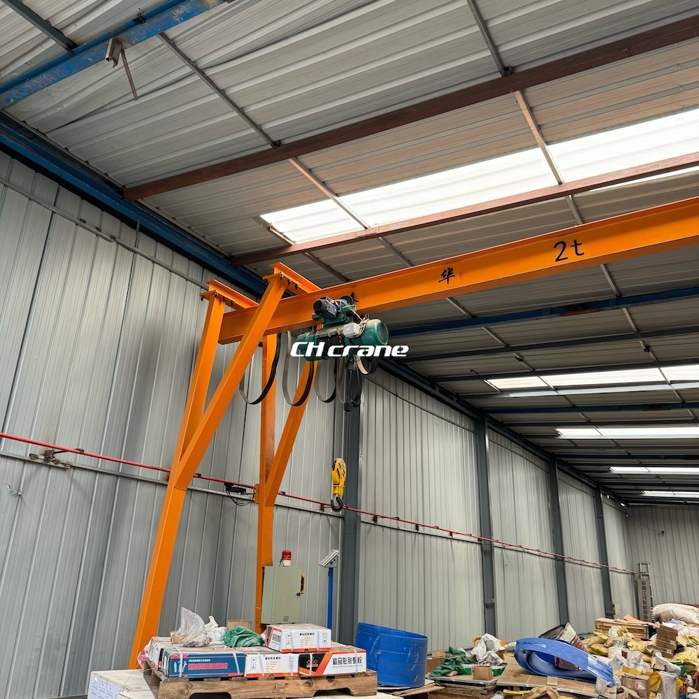 2 ton rail mounted gantry crane, remote control mobile gantry cranes with electric hoist indoor warehouse use