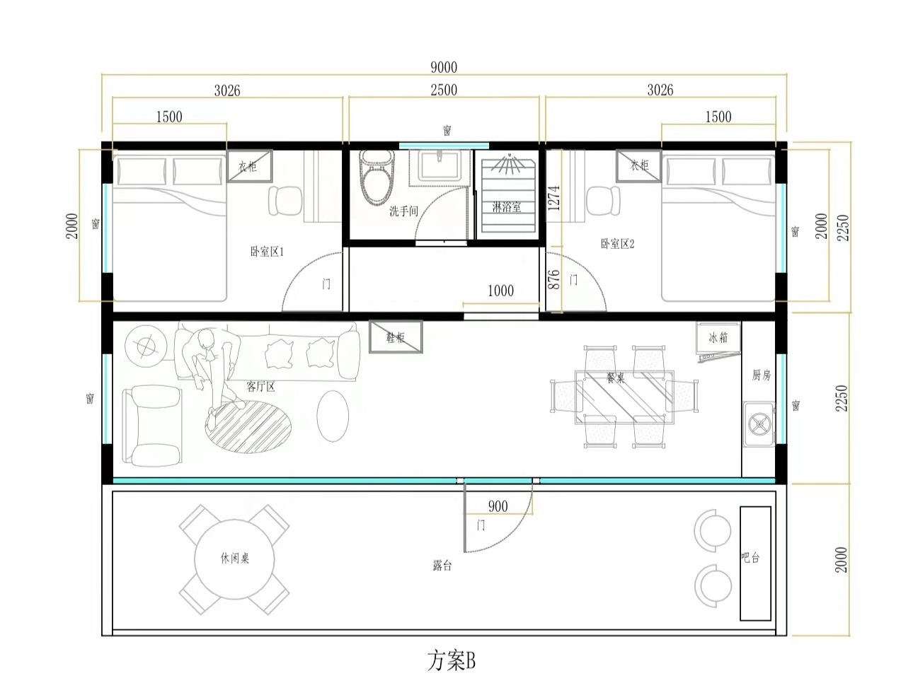 Customized luxury Modular 20ft 40ft villa prefab modular cabin office portable home pod Hangfa apple warehouse