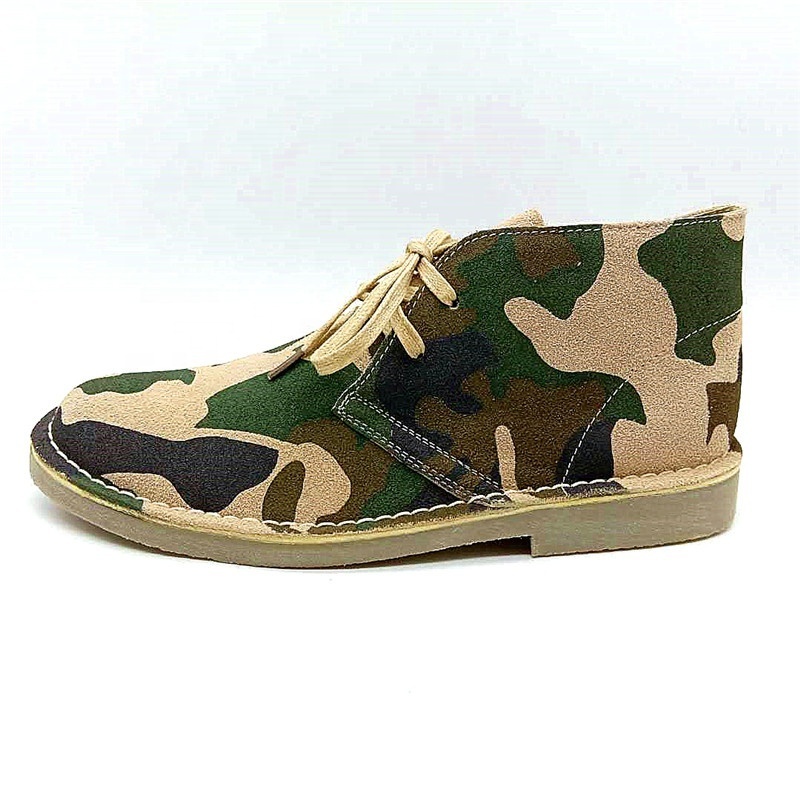 2024 Men's Camouflage Suede Leather Casual Shoes Low Price Desert Shoes Boots Stock