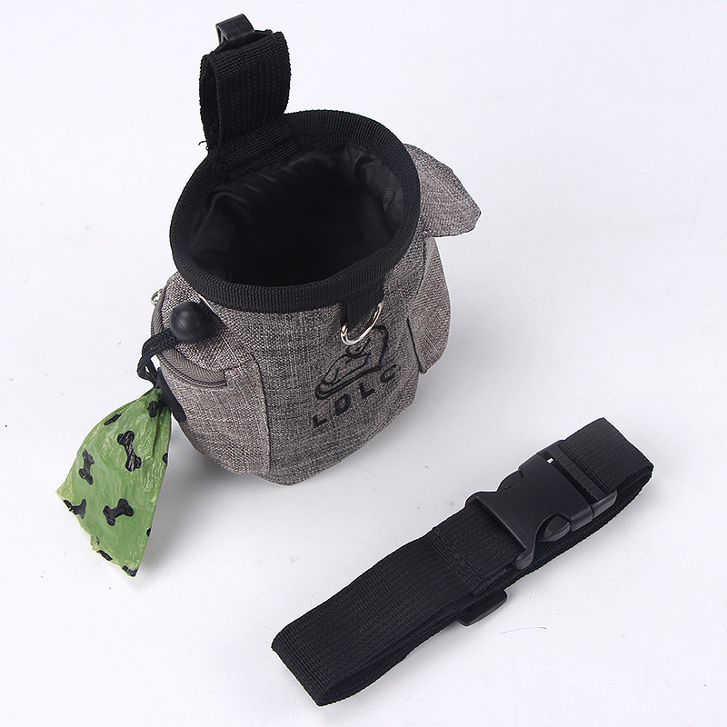 customized hot pet training Fanny pack multi-functional dog food poop bag cat dog snack treat waist bag dog walking belt bag