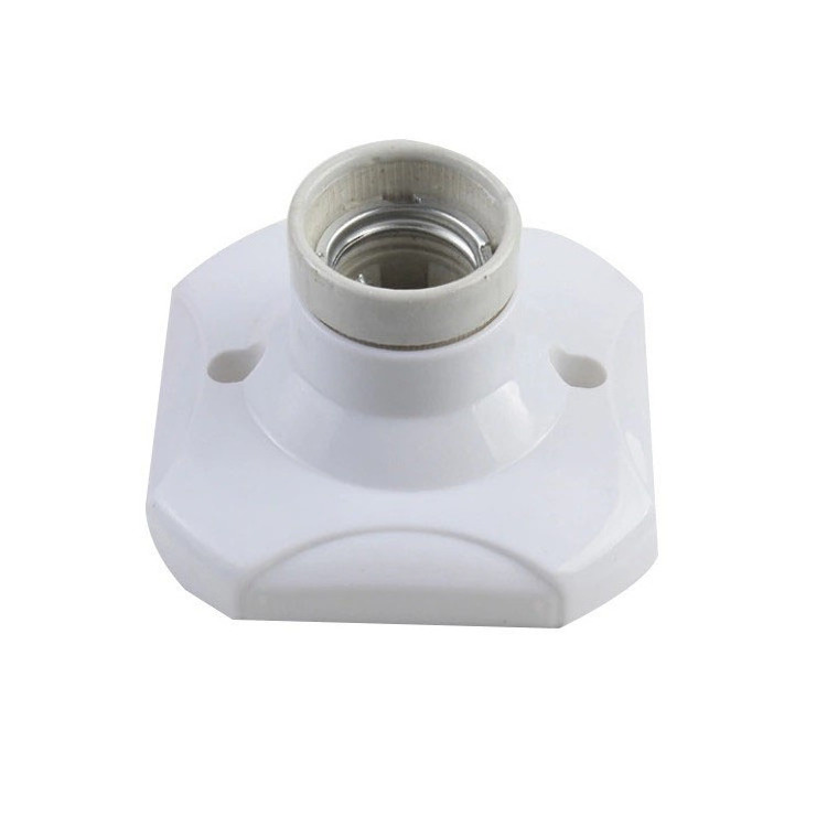 Factory direct supply concealed lamp socket with ceramic lamp holder e27 threaded light holder