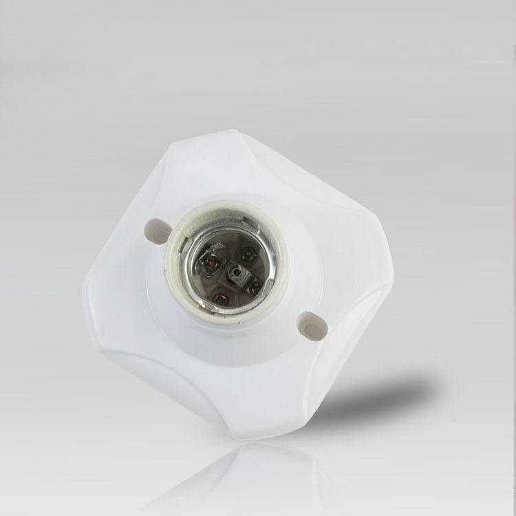 Factory direct supply concealed lamp socket with ceramic lamp holder e27 threaded light holder