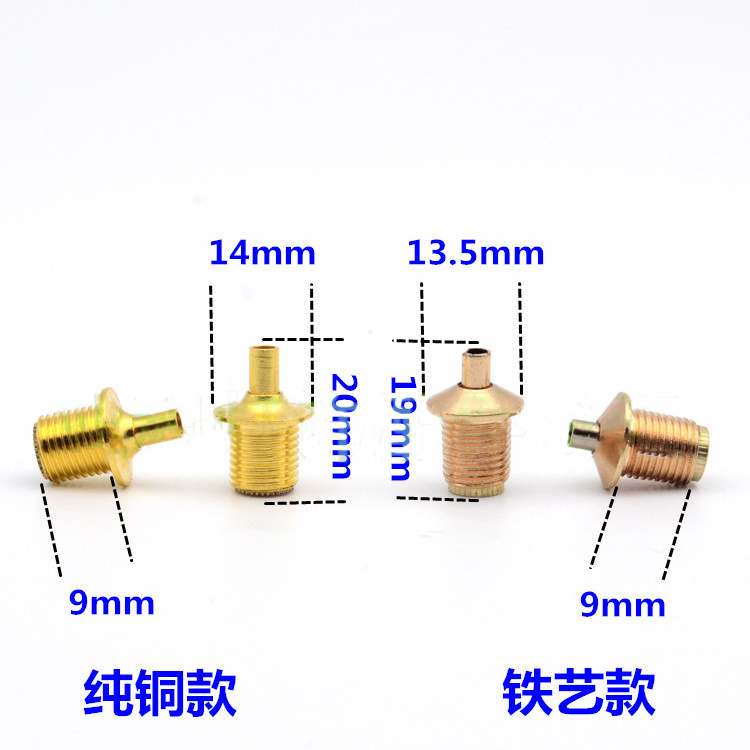 Pendant lamp telescopic locking tension head wire rope lock head M10 teeth lifting adjustment copper parts lighting fixture