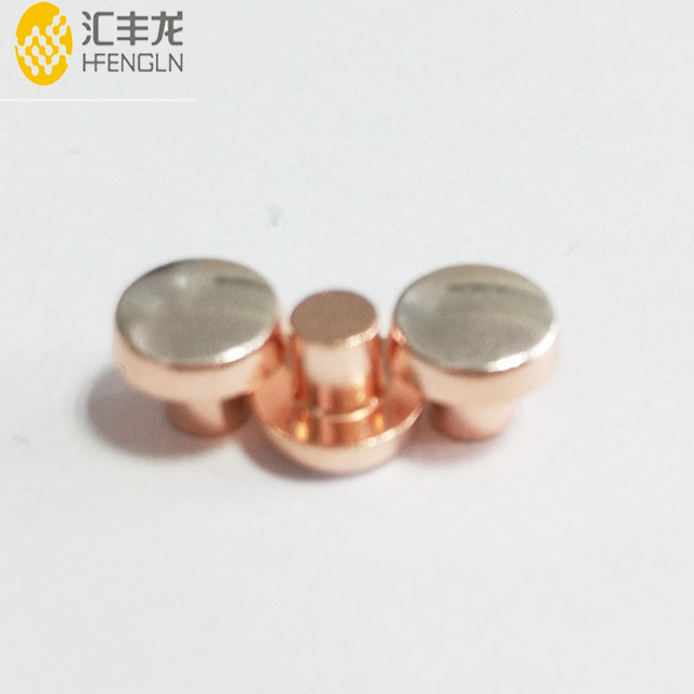 Moving solid Bimetal electrical silver contact point