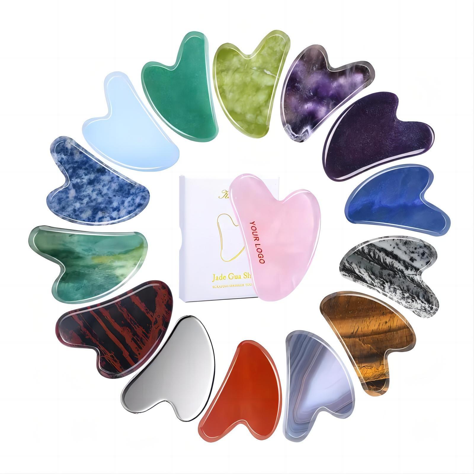 Wholesale Best Jade Gua Sha Crystal Massage Guasha Stone Guasha Board Massager Scraping Massage Tool