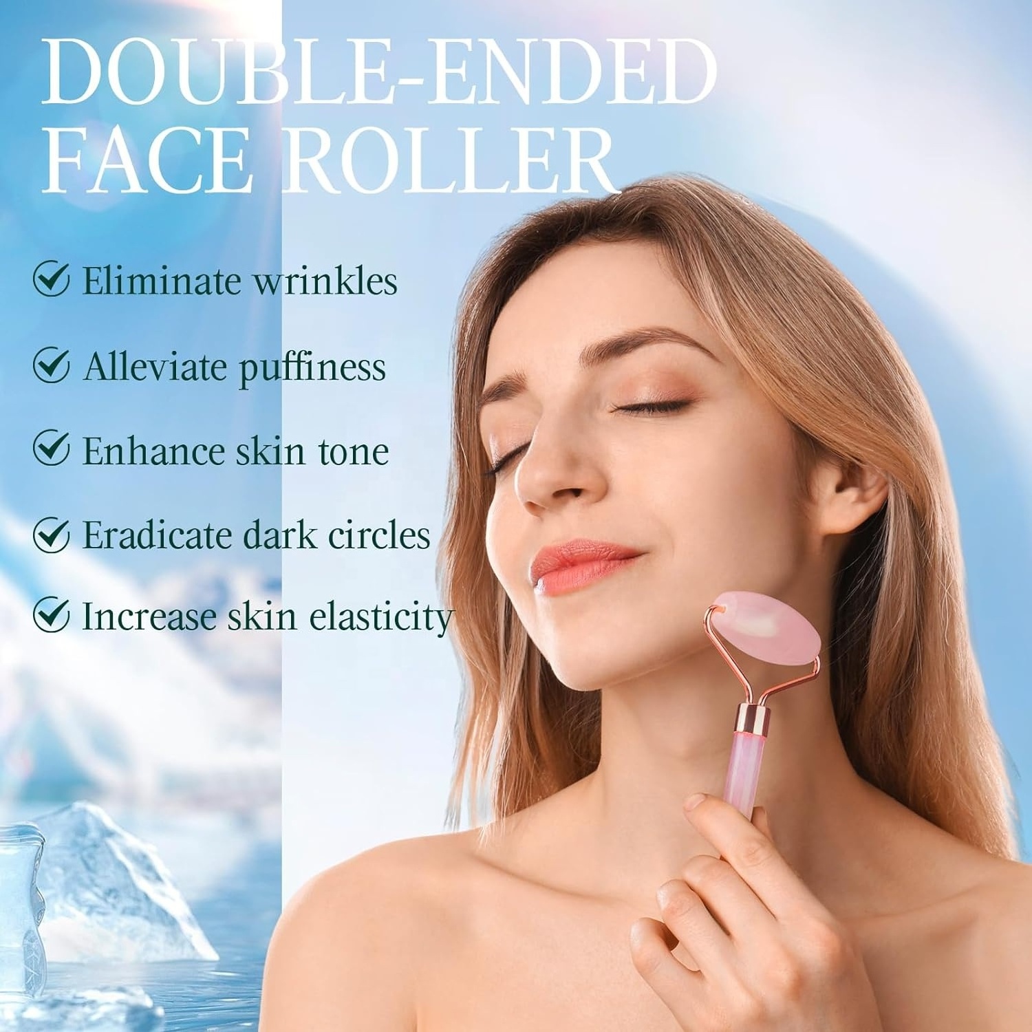 Jade Stone Custom Gua Sha Tool Ice Roller for Face Roller Gua Sha Set Natural Anti Aging Jade Roller