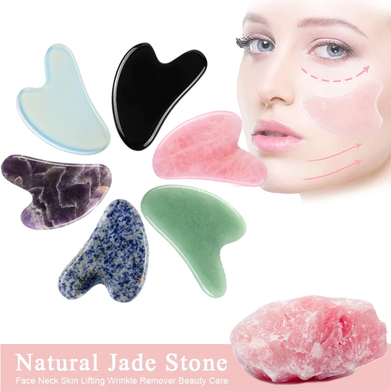 Wholesale Best Jade Gua Sha Crystal Massage Guasha Stone Guasha Board Massager Scraping Massage Tool