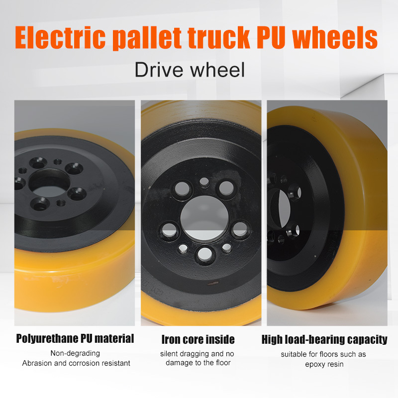 factory directly electric forklift truck polyurethane tire Size 230*75/82*45-5 holesDrive Wheel