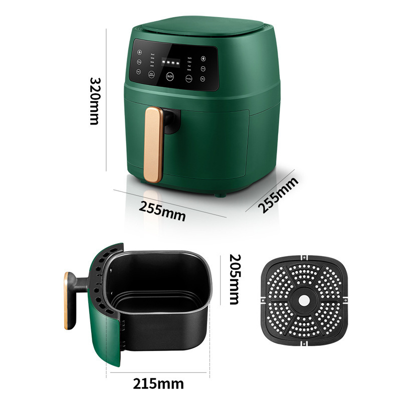 8L 2400W German Small Emerald 360 Smart Digital Air Cooker Electric Deep Fryers