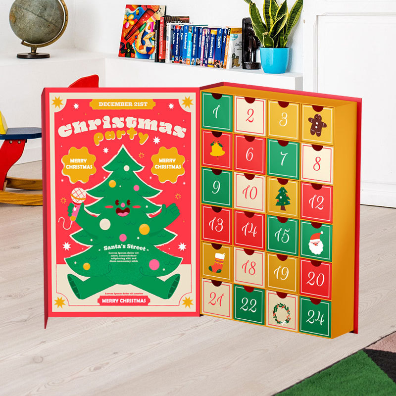 New Arrival Blank Advent Calendars Advent Calendar Tray for Kids Christmas Blind Mystery Cardboard Box