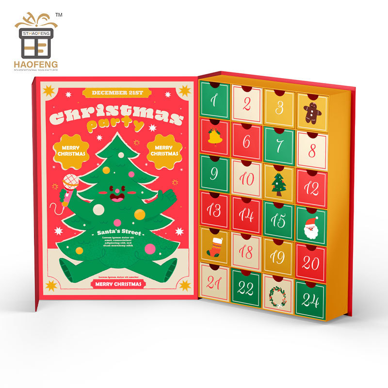 New Arrival Blank Advent Calendars Advent Calendar Tray for Kids Christmas Blind Mystery Cardboard Box