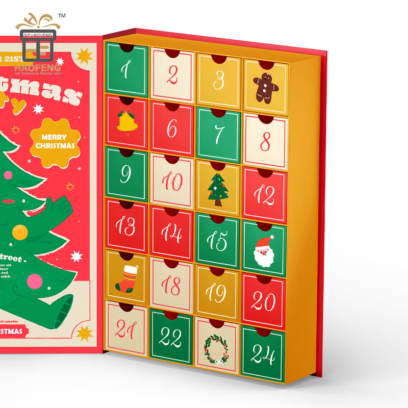 New Arrival Blank Advent Calendars Advent Calendar Tray for Kids Christmas Blind Mystery Cardboard Box