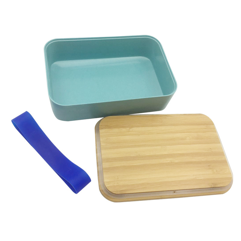 Professional biodegradable Bamboo lunch bento box with bamboo fiber lid