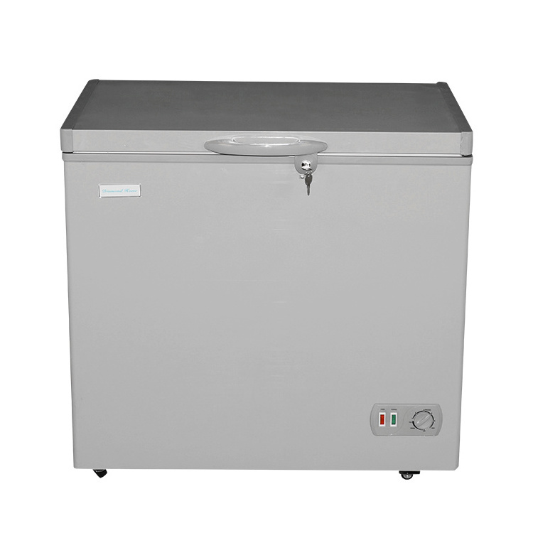 Low price small single door home ice cream refrigerator stainless steel freezer