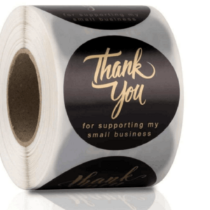 Christmas gifts Custom Adhesive floral Thank you printing label stickers rolls