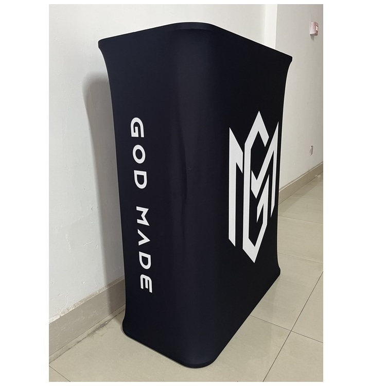 Custom made portable tension fabric counter for expo pop up counter