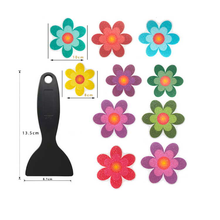 Non-Slip Bathtub Stickers Flower Shape Bathtub Stickers Self Adhesive Bathroom Decals Bath Stickers