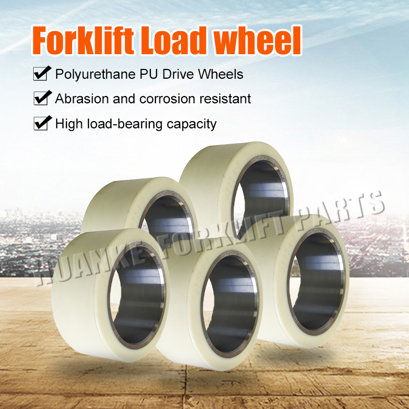 best price 254*114*180mm  pu coated Iron core load wheel for TCM / SHINKO Reach forklift truck