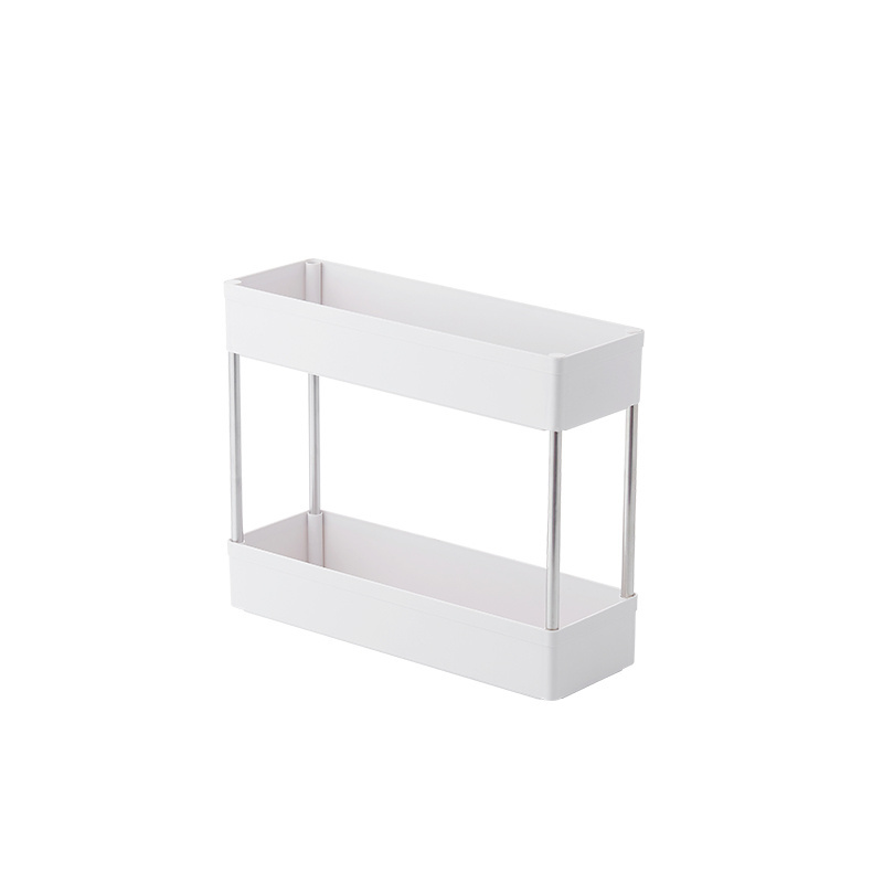 Portable kitchen shelf household shelf plastic double kitchen shelf