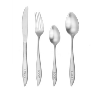 Custom Gold  4pcs Flatware Elegant Mango Cutlery Set 430/304 Stainless Steel Salad Spoon Fork And Knife Set