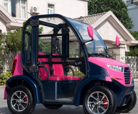 electric car closed small size 2 seater with buggy space 4 wheel street legal with air conditioner