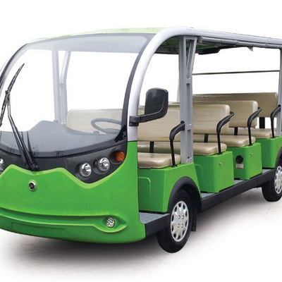 Huanxin 11 Seater Sightseeing Electric Golf Cart Bus On Sale 72v 7.5kw ac motor