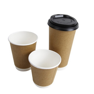 wholesale double single wall custom logo printed hot drinking 4oz 8oz 16oz bubble tea disposable paper coffee cups