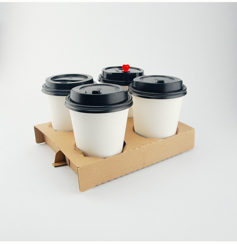 New design take away cardboard disposable coffee paper cup holder paper carrier