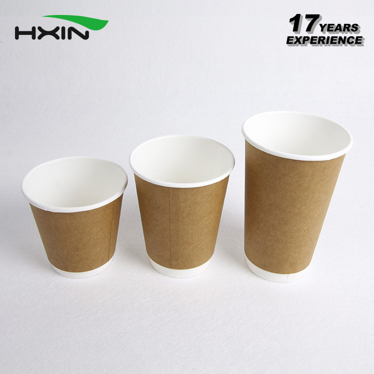 wholesale double single wall custom logo printed hot drinking 4oz 8oz 16oz bubble tea disposable paper coffee cups