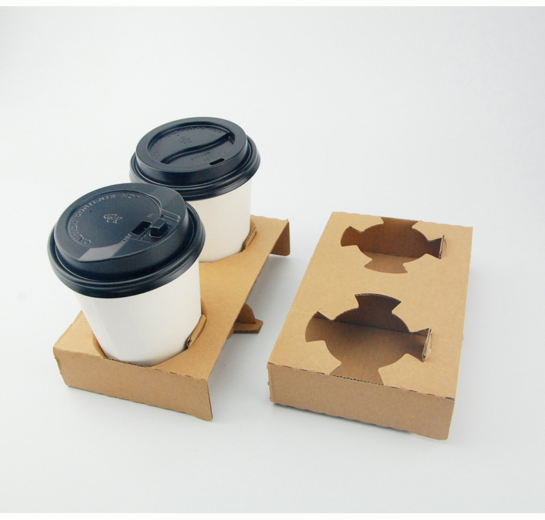 New design take away cardboard disposable coffee paper cup holder paper carrier